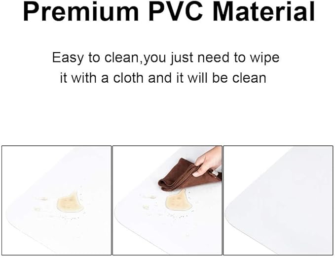 Azadx Office Chair Mat for Hardwood Floor, 63"x51" Clear Desk Chair Mat for Hardwood Floor Large Protector Floors Mats for Office Chairs, Easy Glide Rolling Plastic Floors Mats for Home Offices