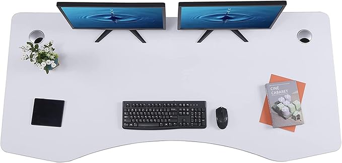 ApexDesk 60" Elite Height Adjustable Desk w/Cabinet Bundle (White Desk/White Cabinet)