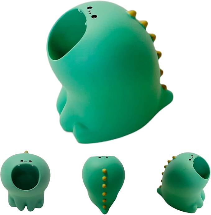 Cute Small Pen Pencil Holder, Kawaii Resin Cat Dog Dinosaur Rabbit Animal Paper Clip Toothbrush Mini Storage Organizer Office Desk Decorations