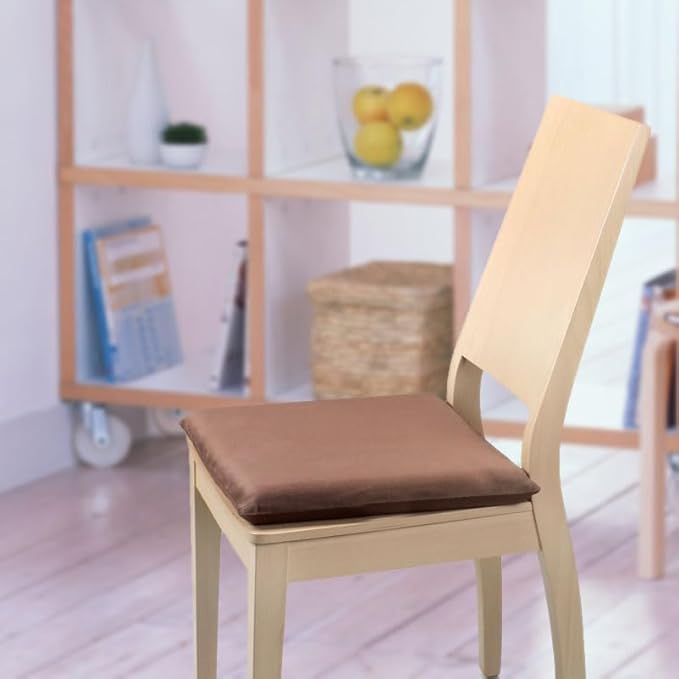 Augld Square Chair Seat Cushion Memory Foam Chair Cushion for Kitchen, Dining,Office or Car 16x16 in Beige