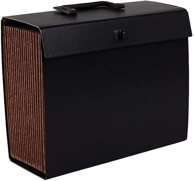 Staples Vertical Case File, Letter Size, Upright Expanding Organizer, Durable Black Construction