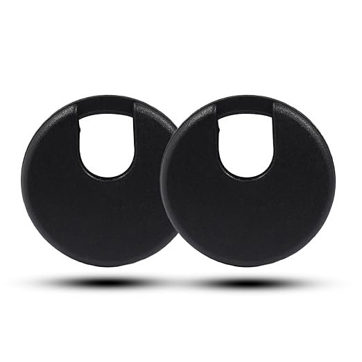2pcs 1-1/2 Inch Desk Grommet, Plastic Desk Hole Cover, Black Cable Hole Cover, Desk Hole Grommet for Wire Cord Organizing Office Computer Desk