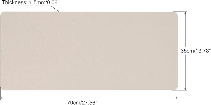 PATIKIL 28"x14" Desk Mat Protector, PVC Non-Slip Waterproof Mouse Pad Writing Mat for Office Home, Apricot