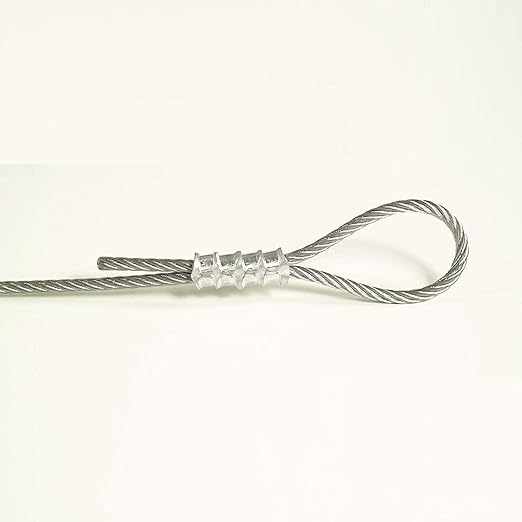 Aluminum Crimping Loop Sleeve for 5/32" Diameter Wire Rope and Cable (5/32" 50PCS)