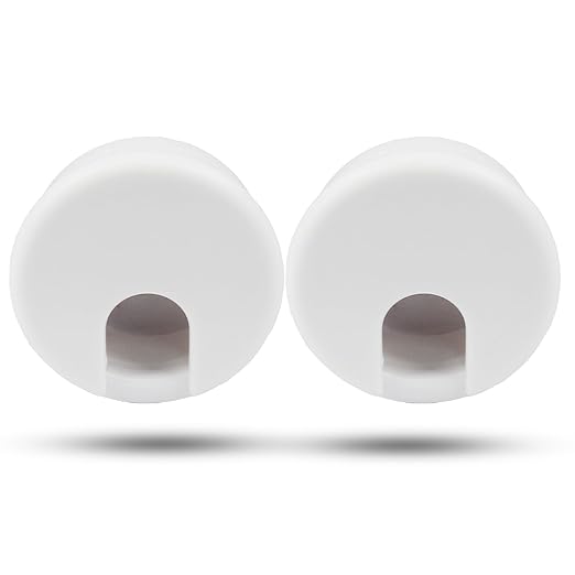 2pcs 2 Inch Desk Grommet, Plastic Hole Cover, White Cable Cover, Grommet for Wire Cord Organizing