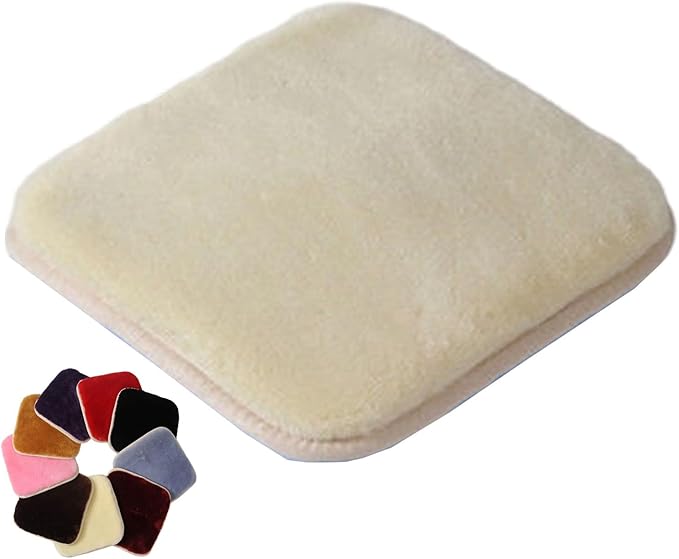Anti-Slip Seat Cushions with Ties, Plush Dining Chair Pads, Durable Foam Cushions, Universal Stool Padding, Indoor-Outdoor Seat Cushions(Beige,Square 12X12in)