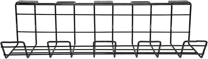 Angoily Desk Cable Management Tray Metal Wire Organizer for Office and Home No Drill Required Easy Installation Suitable for Computer Router and Power Strips