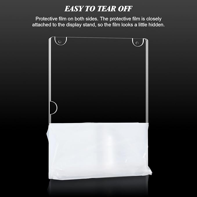 xydstay 6pack Acrylic Wall Sign Holder with Serews&Tape,8.5 X 11 Wall Mount Clear Plastic Sign Holder,Memo Document Menu Holder for Restaurant, Office, School, Store and Home Use,Support No Drilling