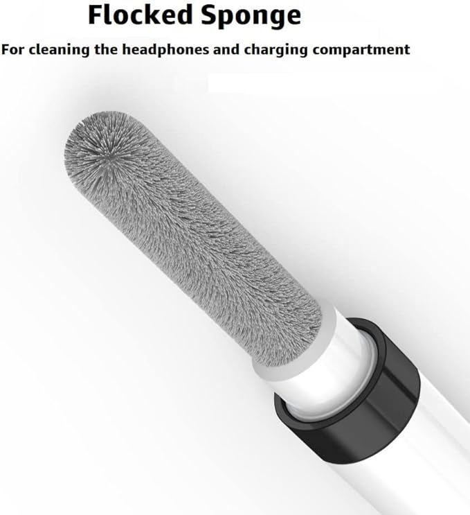 Dual-Brush Earbud Cleaning Pen | 4-in-1 Pro Kit for Precision & Durability, Tool Compatible with Airpods, Galaxy Buds, All Wireless Headsets -Black