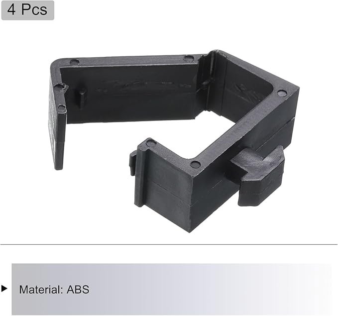MECCANIXITY 4Pcs Single Slot Flat Cable Clamp 8, 13mm Mount Slot Width Wire Holder ABS for 40 Series European Standard Aluminum Extrusion