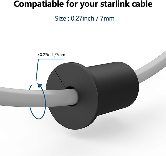 Starlink Cable Routing kit for 3/4inch Wall Hole,4PCS starlink Wall Grommets Accessories for Cables Pass Through mounting kit Including 3/4” Spade Drill bit,Wall Wires cilps and Cable Routing Tool