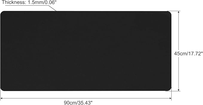 PATIKIL 35"x18" Desk Mat Protector, PVC Non-Slip Waterproof Mouse Pad Writing Mat for Office Home, Black