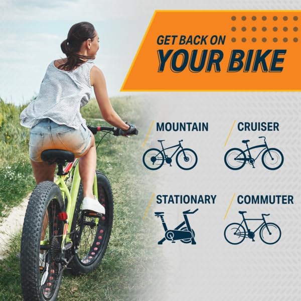 Bikeroo Comfort Bike Seat Cushion - Padded Gel Cover for Exercise, Mountain & Road Bikes, Universal Fit for Peloton & Stationary Bikes