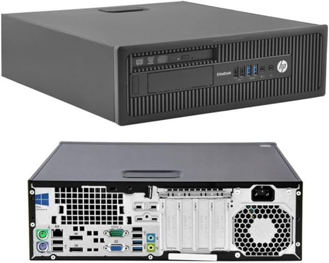 HP EliteDesk 800 G1 SFF Desktop Computer PC,i5 Small Form Factor Business Desk Top, Koorui 24 inch New Monitor,16GB RAM, 256GB SSD + 2TB HDD,WiFi,Bluetooth,Wireless Keyboard Mouse(Renewed)