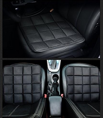 Bamboo Charcoal Breathable Seat Cushion Pad Mat for Office Car (Black)