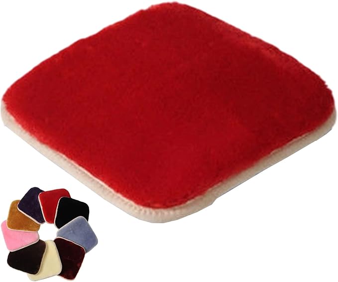 Anti-Slip Seat Cushions with Ties, Plush Dining Chair Pads, Durable Foam Cushions, Universal Stool Padding, Indoor-Outdoor Seat Cushions(Red,Square 20X20in)