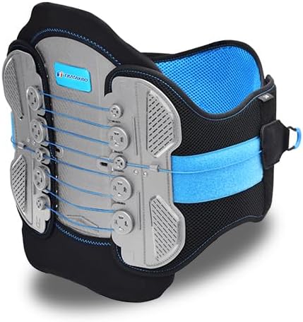 LSO Back Brace with Maximum Decompression Plate&Comfort Curve Back Support New Added Color with Foam Pad, Dual Pulley System Lumbar Support Belt for Lower Back, Spine, Disc(L/XL fit belly 33.75-47")