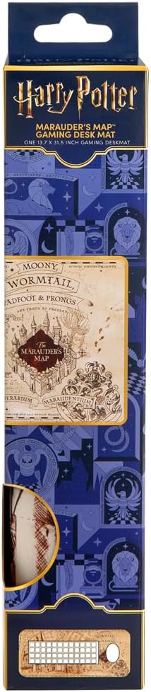 ConQuest Journals Harry Potter Marauder's Map Desk Mat, Oversized Gaming Desk Pad, Home Office, XXL Computer Mousepads, Waterproof Neoprene Fabric Surface, Non-Slip Rubber Backing, Officially Licensed