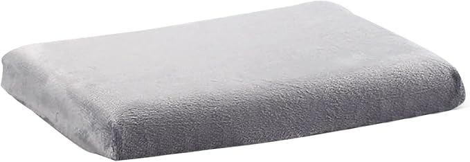 Detachable Memory Foam Seat Cushion Rectangle Bar Stool Cushions Non-Slip Dining Seat Cushion Chair Pads with Ties Kitchen Bench Stool Cushions 14"x10" Black Grey