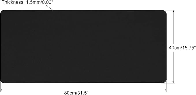 PATIKIL 31"x16" Desk Mat Protector, PVC Non-Slip Waterproof Mouse Pad Writing Mat for Office Home, Black
