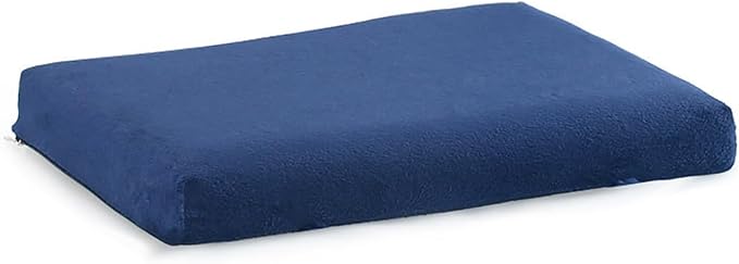 Detachable Memory Foam Seat Cushion Rectangle Bar Stool Cushions Non-Slip Dining Seat Cushion Chair Pads with Ties Kitchen Bench Stool Cushions 14"x10" Black Blue