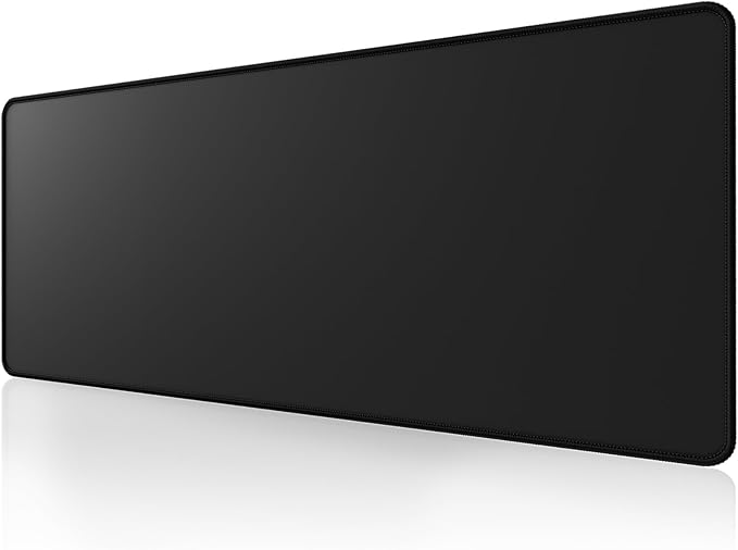ALOANES Large Gaming Mouse Pad with Non-Slip Rubber Base,Stitched Edge,Desk mat for Laptop,Computer & PC, Wristing Pad for Gamer,Office & Home, 35.4"x 11.8"x 0.12", Black