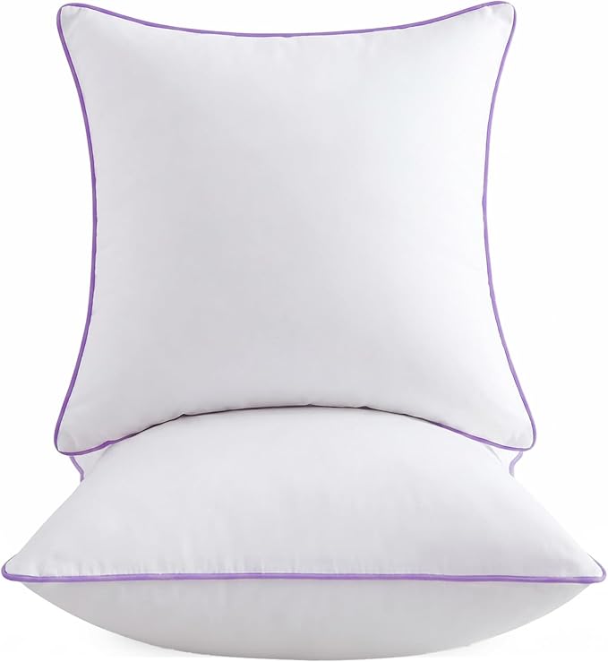 20x20 Pillow Inserts Set of 2 – Hypoallergenic Square Pillow Inserts, Oeko-TEX Certified Virgin Fiber Filling, Machine Washable