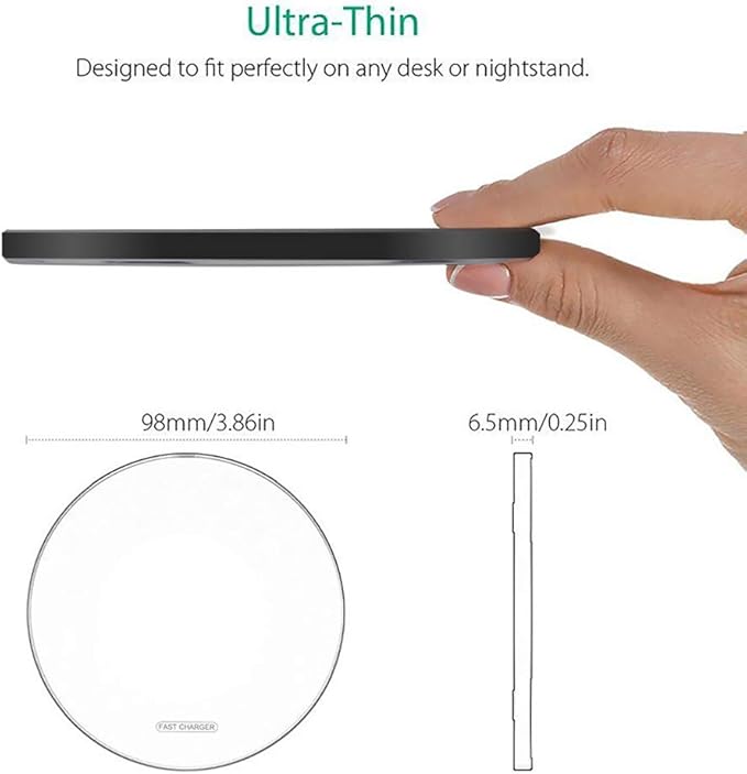 Fast Wireless Charger,20W Max Wireless Charging Pad Compatible with iPhone 17/16/15/14/13/12/SE/Pro/XS Max/XR,AirPods;FDGAO Wireless Charge Mat for Samsung Galaxy S25/S24/S23/Note,Pixel/LG