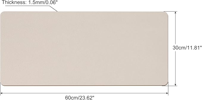 PATIKIL 24"x12" Desk Mat Protector, PVC Non-Slip Waterproof Mouse Pad Writing Mat for Office Home, Apricot