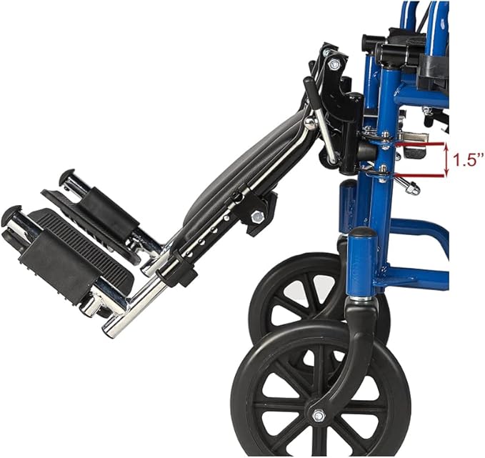 Wheelchair Elevating Legrests ，Composite Footplates with Padded Calf Supports,for Standard Wheelchairs,1 Pair
