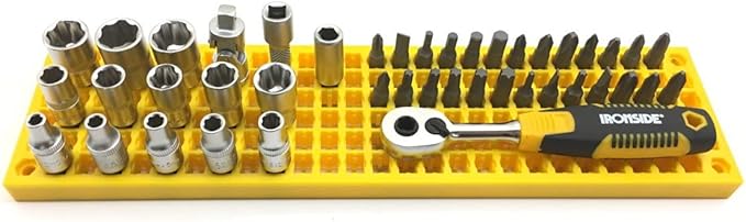 Organizer Genie - One Black Slim Pegboard to organize your Sockets, Wrenches, Pliers, Screwdrivers, Bits and All Other Tools