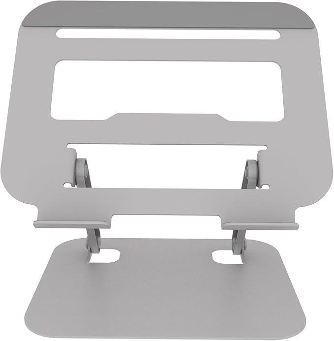 Adjustable Laptop Stand for Desk, Ultra Stable Metal Base Laptop Holder Riser, Fully Foldable for Storage and Easy to Carry, Fit for MacBook Pro/Air HP 14 All Under 16” Devices (Silvery)
