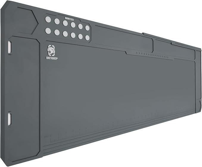 OneTigris Gun Clean Mat Magnectic for Table, Extra Large 48"x16" Anti-Slip Rubberized Repair Mat for Gun Parts, Protects Work Surface from Solvents and Oils