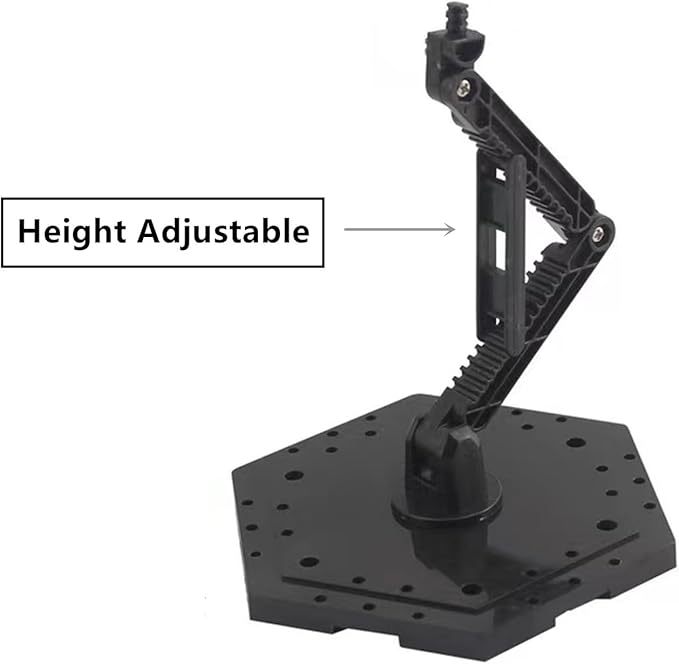 4-Piece Set Model Kit Display Stand and Runner Storage System with Action Base, Suitable for storing various tools,Suitable for Model Stand and HG, MG and RG Model Character Display Stand，Black.