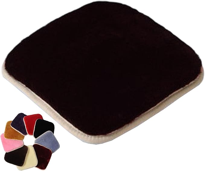 Anti-Slip Seat Cushions with Ties, Plush Dining Chair Pads, Durable Foam Cushions, Universal Stool Padding, Indoor-Outdoor Seat Cushions(Brown,Square 20X20in)