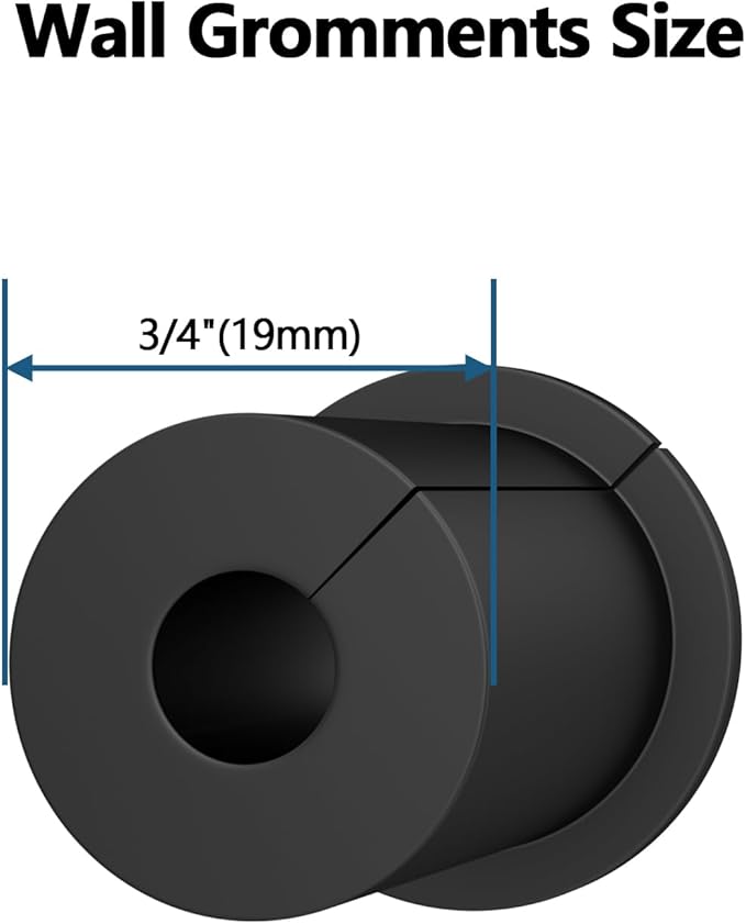 2PCS 3/4 inch starlink Wall Grommets for Cables,Wall Cable Pass Through for starlink,Star Link Cable Routing kit Accessories for starlink ethernet Cable Wall Bushing Feed Through