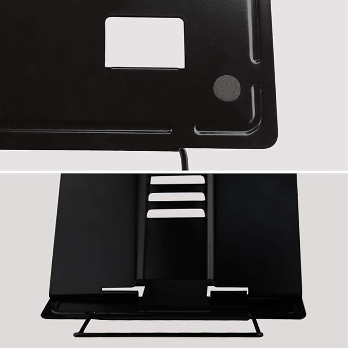 Citmage Desk Book Stand Document Holder Heavy Duty Metal Reading Stand with Book Magazine Menu iPad Music Score Speech Draft with 5 Adjustable Positions(Black)