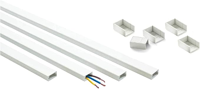 Easylife TV Wire Hider Wall Mounted 10 Feet White Cord Cover Kit for Wall Paintable Cable Raceway Adhesive Wire Concealer Wall Cable Management System