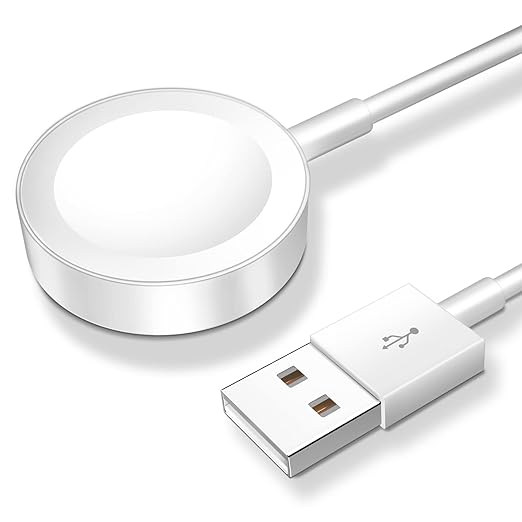 𝟐𝟎𝟐𝟔 𝐔𝐩𝐠𝐫𝐚𝐝𝐞𝐝 for Apple Watch Charger Magnetic Fast Charging Cable [Portable] Magnetic Wireless Charging Compatible with iWatch Series Ultra/9/8/7/6/SE/SE2/5/4/3/2-[4.9FT] White