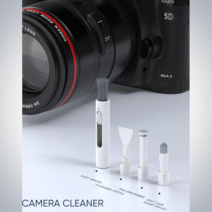 33 in 1 Electronic Cleaning Kit, Keyboard Cleaner,Screen Spray Wiper,Multifunctional USB Charging Port Brush Tools for Airpods,Earbuds,Phone, Laptop, Camera,PC with Phone Stand and Card Slots Storage