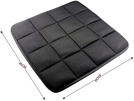 Bamboo Charcoal Breathable Seat Cushion Pad Mat for Office Car (Black)
