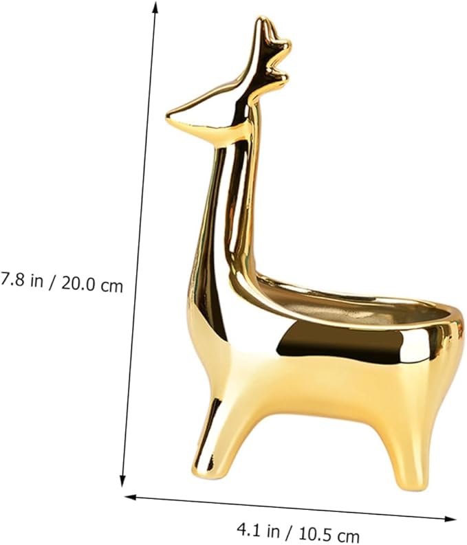 Jewelry Storage Box Deer Shape Deer Shaped Storage Holder Box Desktop Organizer Natural Appearance