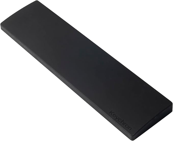 Ergonomic Silicone Wrist Rest for Keychron K12 / Q4 / Q60 / Q60 Max / Q4 Pro / Q4 HE / V4 / V4 Max, 12.04" Honeycomb Non-Slip Palm Rest, 60% Compact Mechanical Keyboard Support with Typing Pain Relief