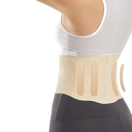 Super Thin Back Brace for Lower Back Pain Women Men, Lumbar Support Waist Support Brace for Women Lower Back Pain Relief Products, Hip Belt Waist Belt Sciatic Nerve Brace for Women Men (Beige, X-Large)