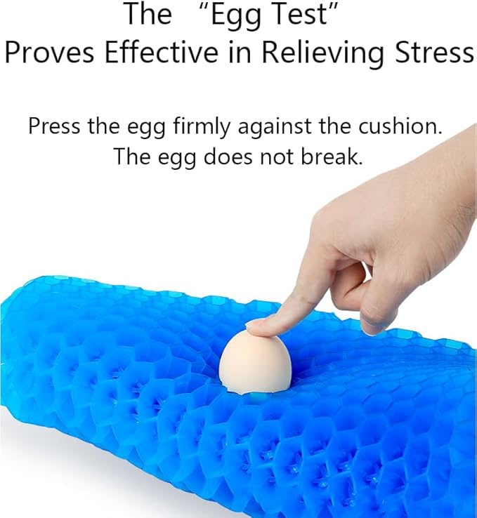 Upgraded Gel Cushion: Oversized, Thickened Honeycomb-Pattemed Silicone Pregnancy Chair Pad forOffice, Classroom, and Car Seating