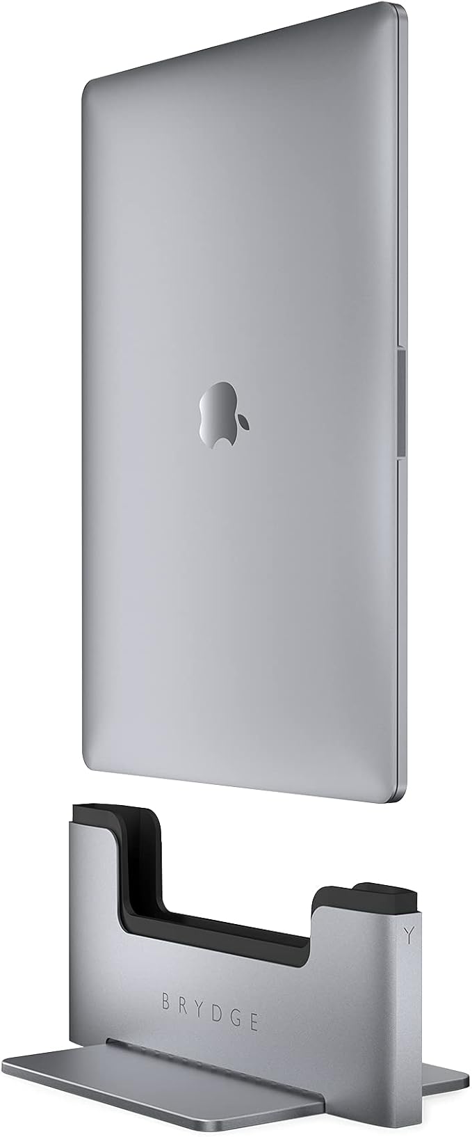 Brydge Space-Saving Laptop Stand | Vertical Docking Station Compatible with 15-inch MacBook Pro (2016-2019), 2 x Thunderbolt™ 3 Ports with 40 Gbps Data throughput (x 2)