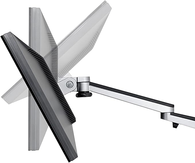 VERSADESK OmniView Dual Monitor Stand - Height Adjustable Arms for 24"-27" Screens - Desk Mount with 360° Rotation - VESA Compatible - Each Arm Supports up to 15lbs | Black