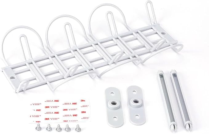 SEIWEI Under Desk Cable Management Tray, No Drill Steel Desk Cable Organizers, Wire Management Tray Cable Management Rack, Desk Cable Tray(Gray)
