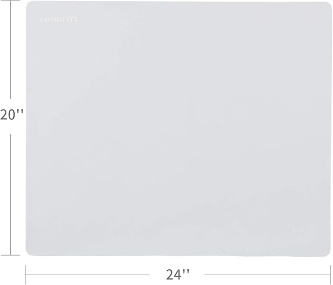 24 X 20inch X-Large Reusable Silicone Table Mat Child Kids Dinner Placemat Desk Countertop Waterproof Protector Heat Insulation Kitchen Pastry Rolling Dough Pad Tool (Grey)