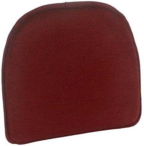 Klear Vu Raindrop The Gripper Non Slip Chair Cushions, Soft & Comfortable Seat Pad, Sitting Pillow for Kitchen, Dining or Office, 4 Count (Pack of 1), 04 Red